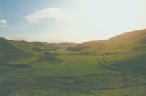 Sanfte Hügellandschaft in Wales